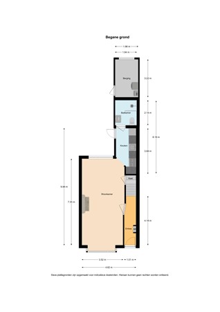 Floorplan - De Konnighstraat 1a, 2691 XJ 's-Gravenzande